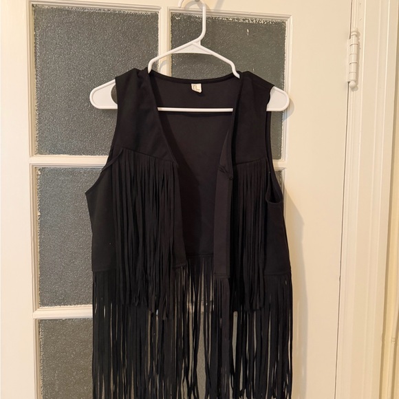 Black Fringe Vest - Picture 1 of 1